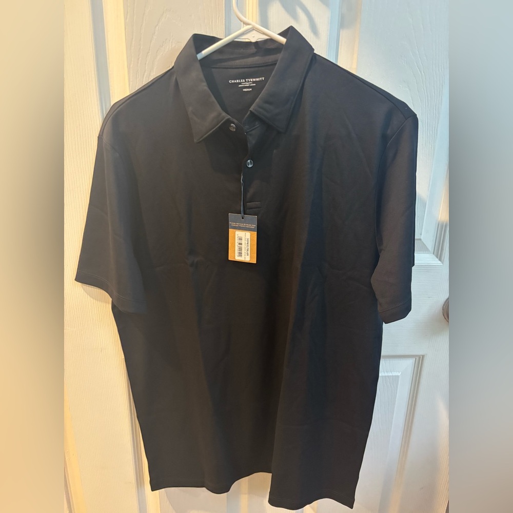 Charles Tyrwhitt Classic Black Polo Shirt